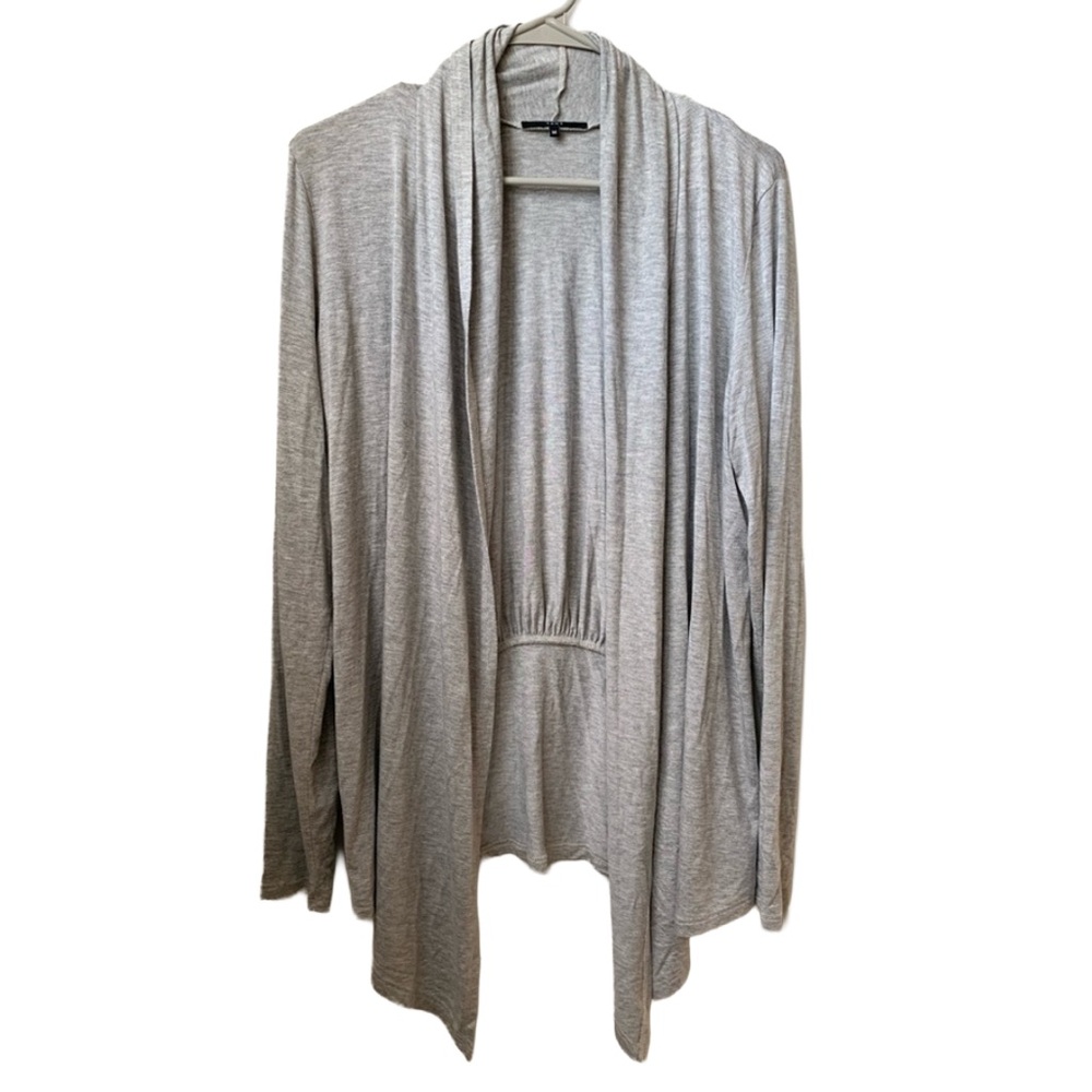 TART Women’s Heather Gray Long Sleeve High Low Open Front Cardigan Sweater
